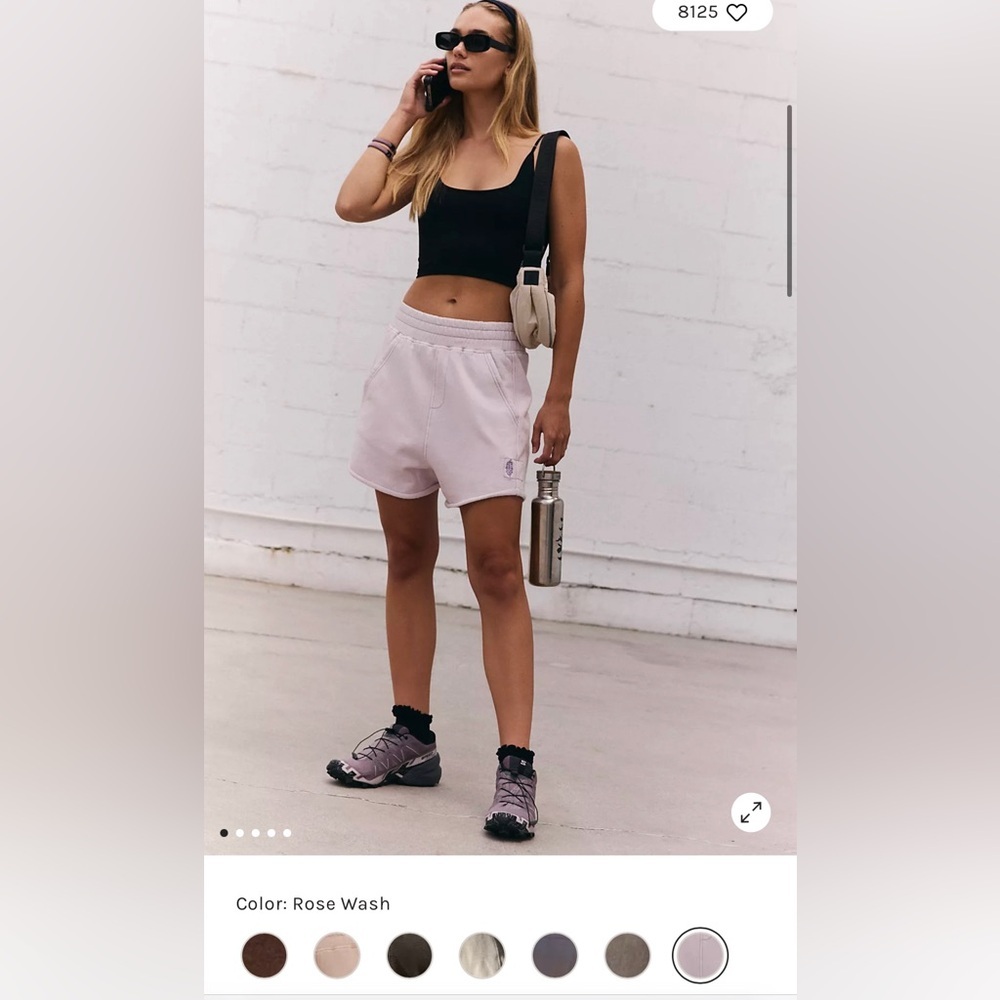 NWOT Free People Movement All Star Solid Shorts in Purple